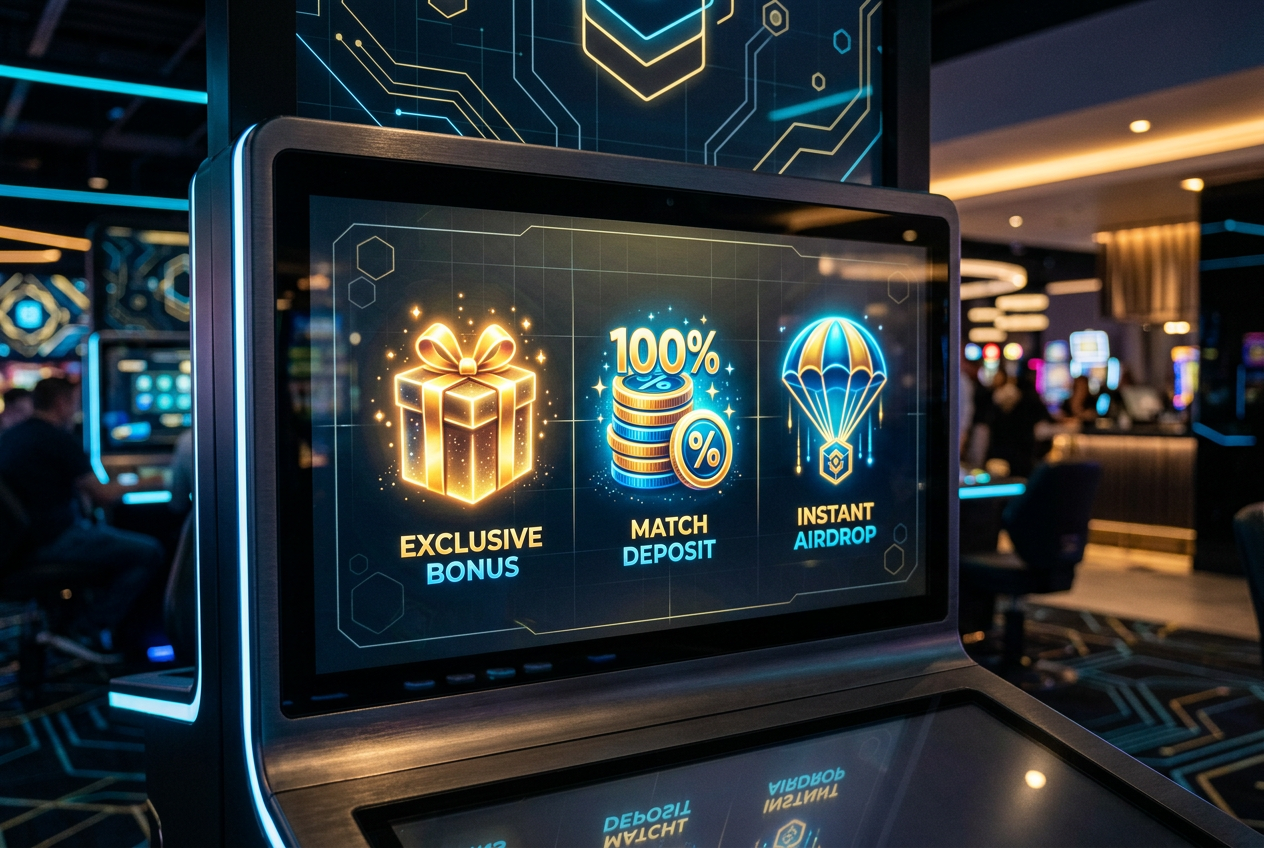 Digital representation of various casino bonus offers